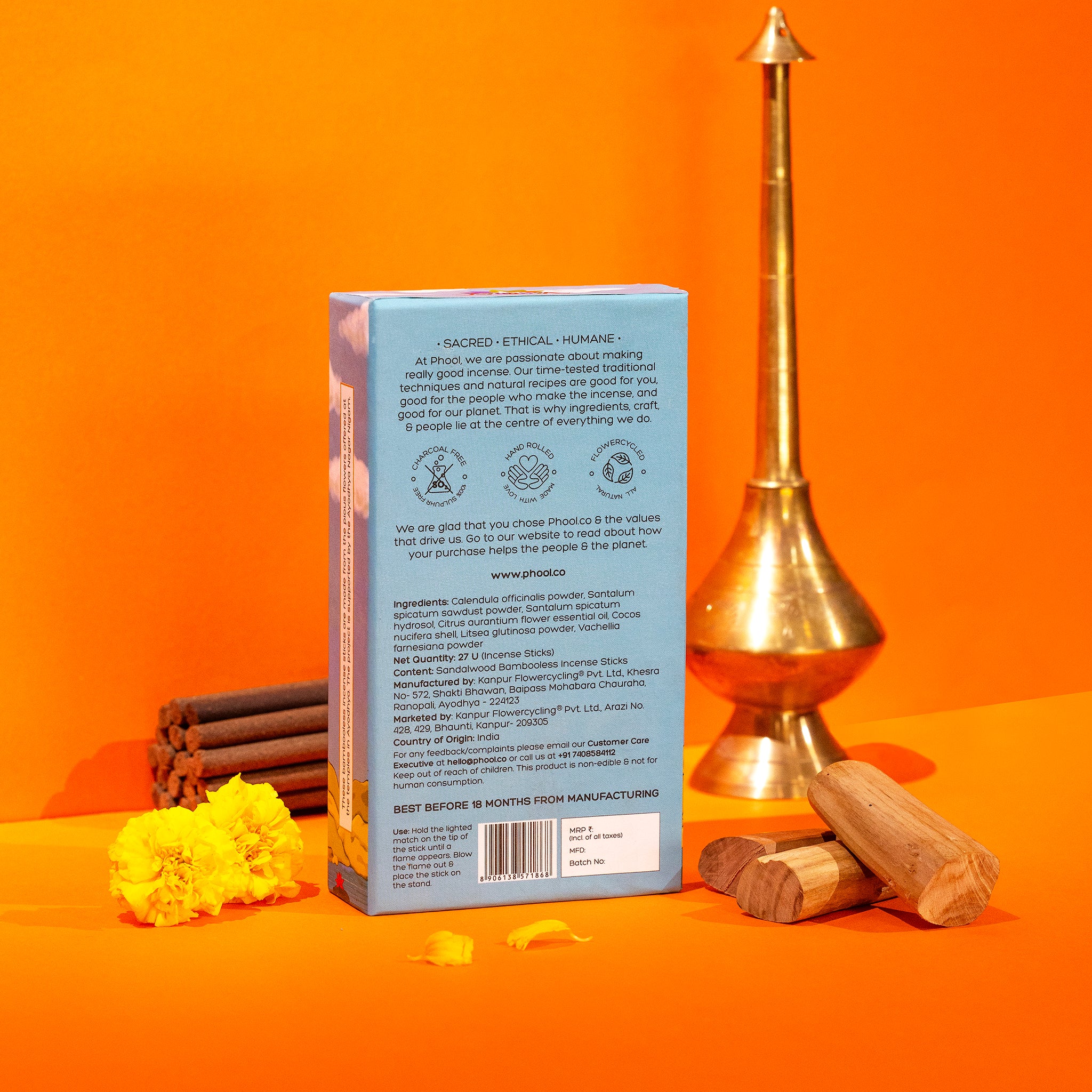 Bambooless Incense Sticks - Ayodhya Sandalwood