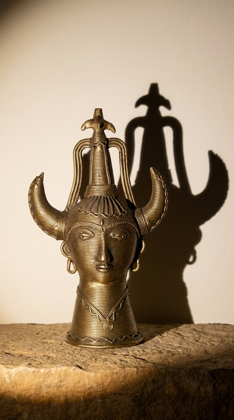 Dhokra Tribal Chief Mask (Large)