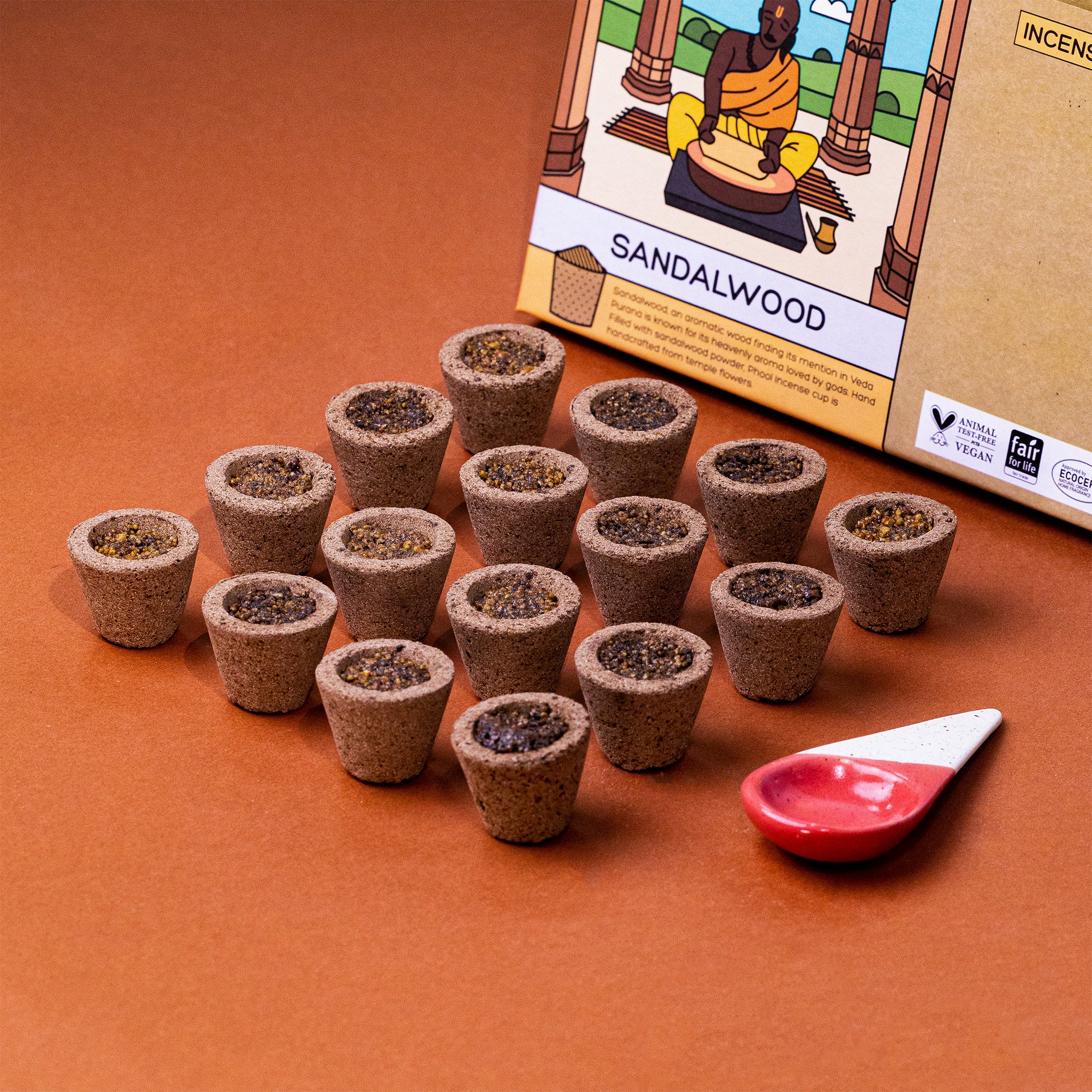 Sandalwood Havan cups (16 Pcs)