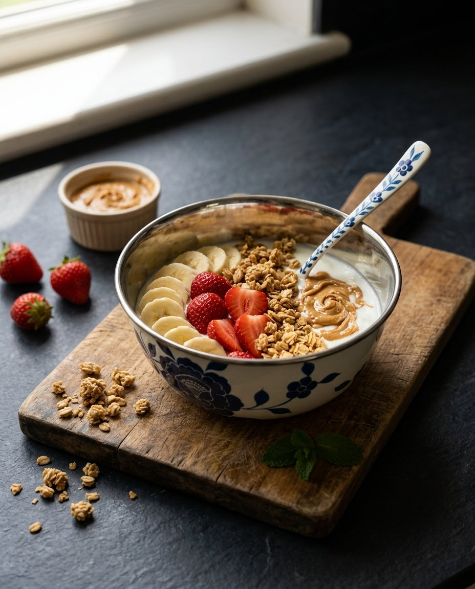 The Garden Breakfast Bowl + Spoon set — Peony