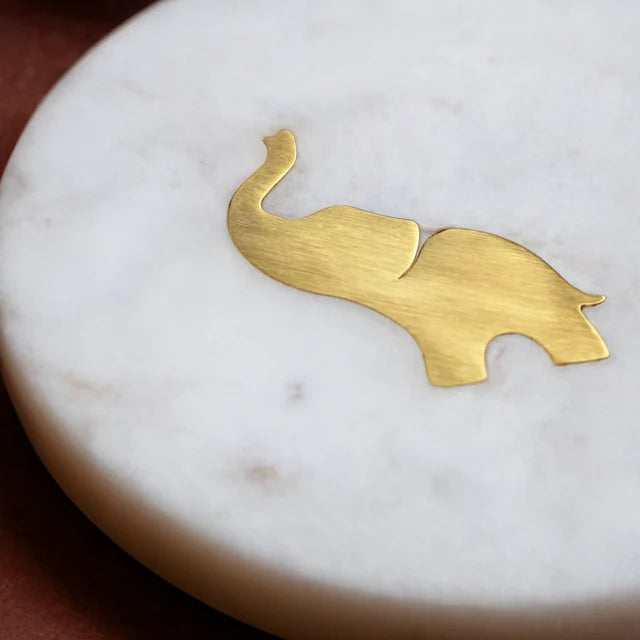 Elephant Marble Coasters, Set of 4