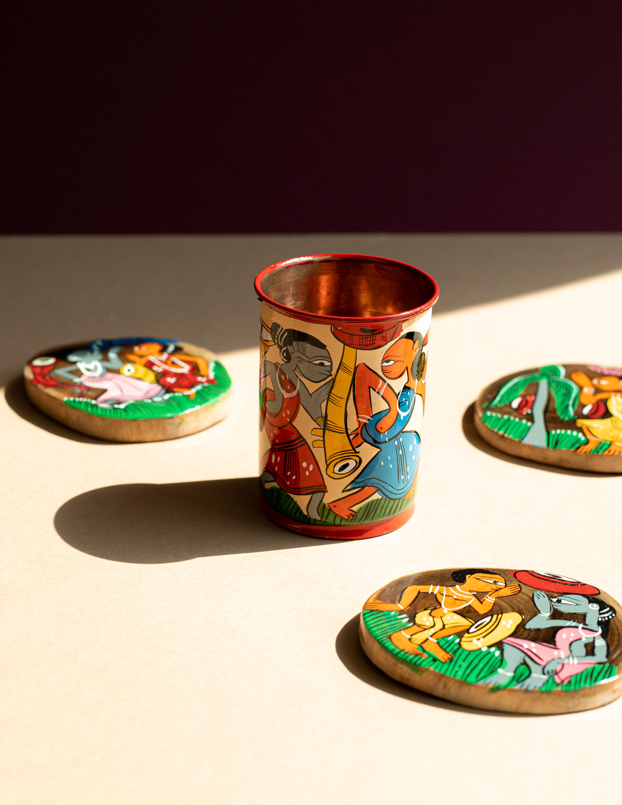 Santhal Stories Wooden Coasters (Set of 4)