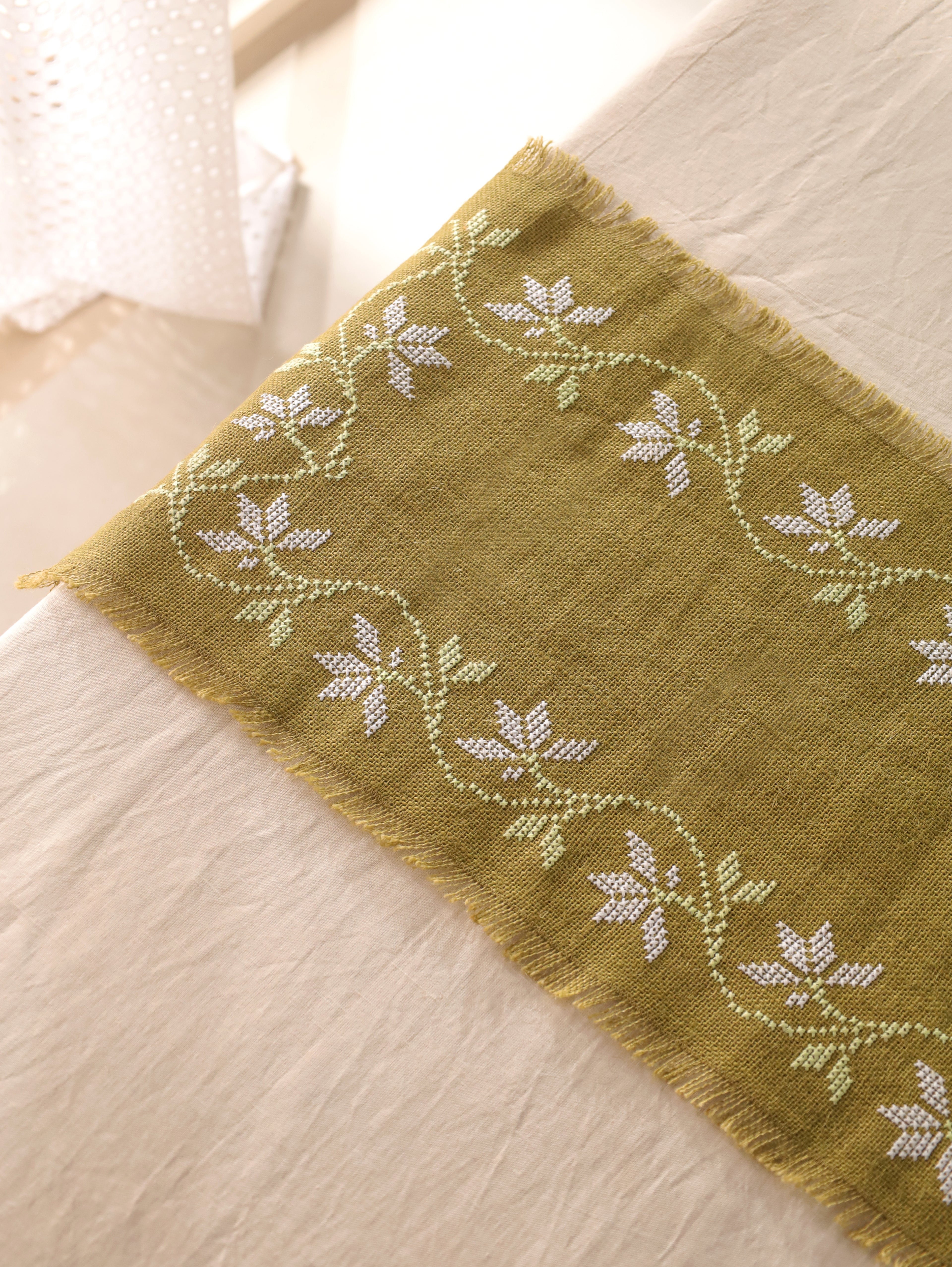 Olive Vine Handwoven Table Runner