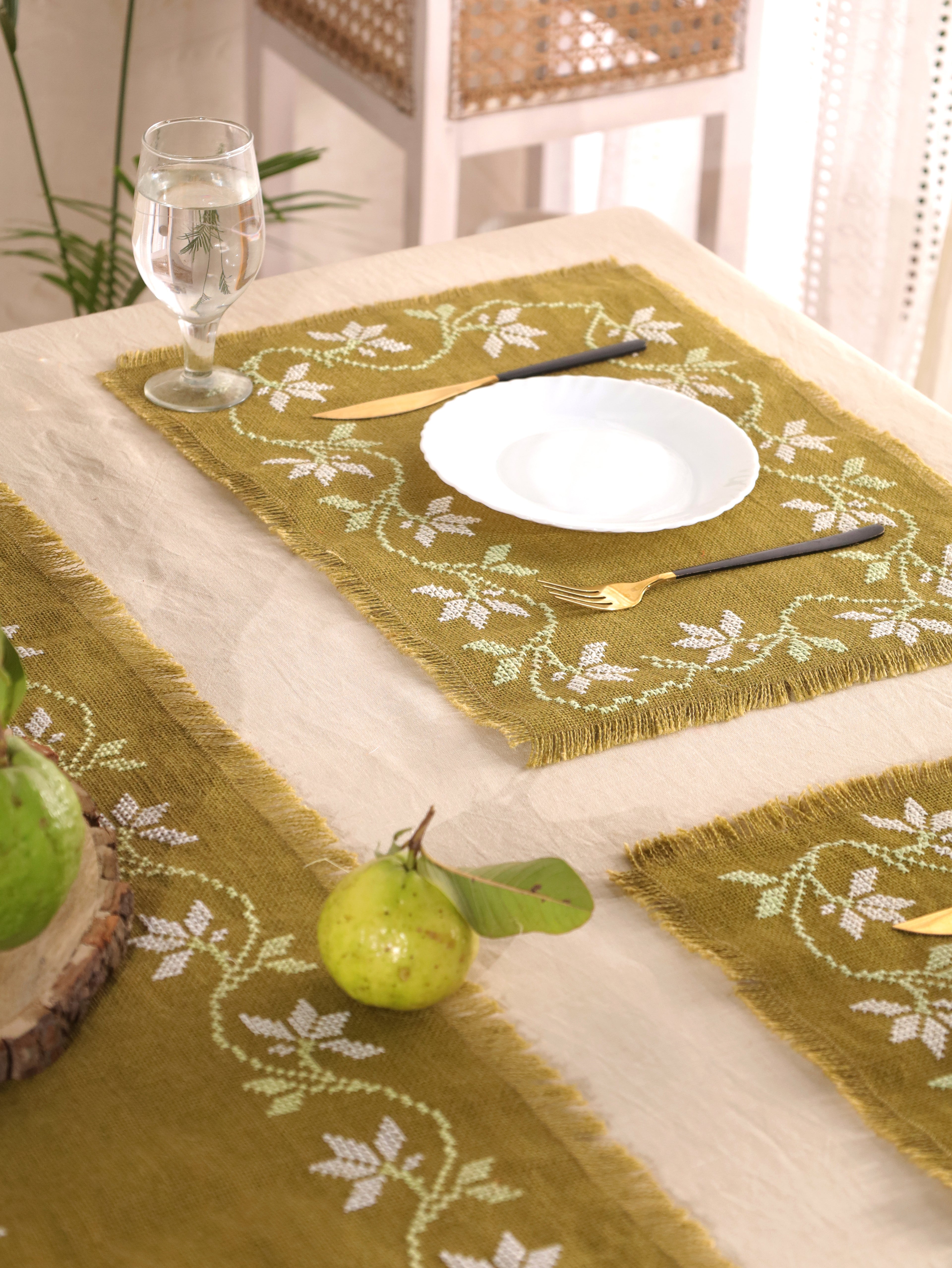 Olive Vine Handwoven Table Mat