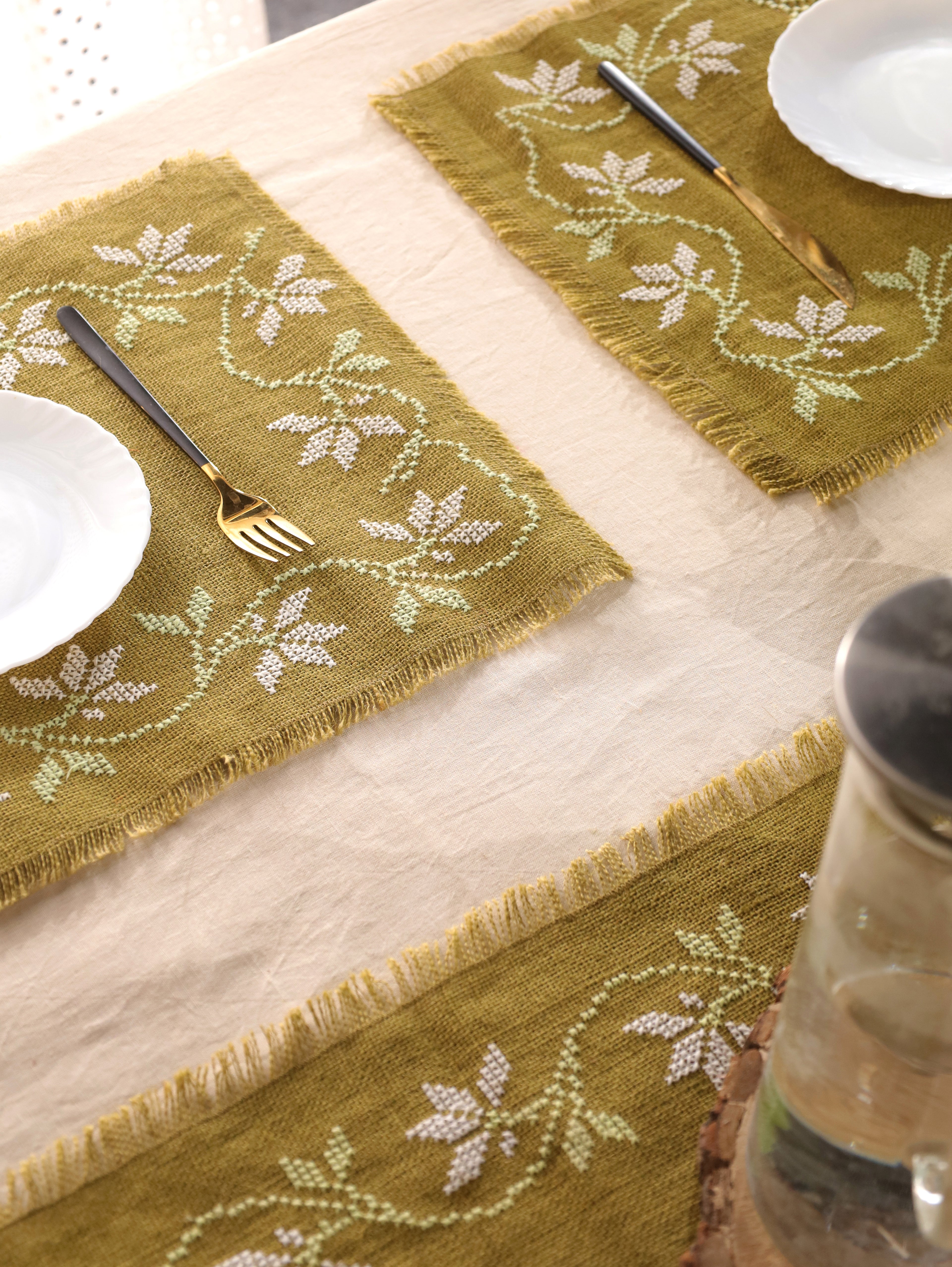 Olive Vine Handwoven Table Mat