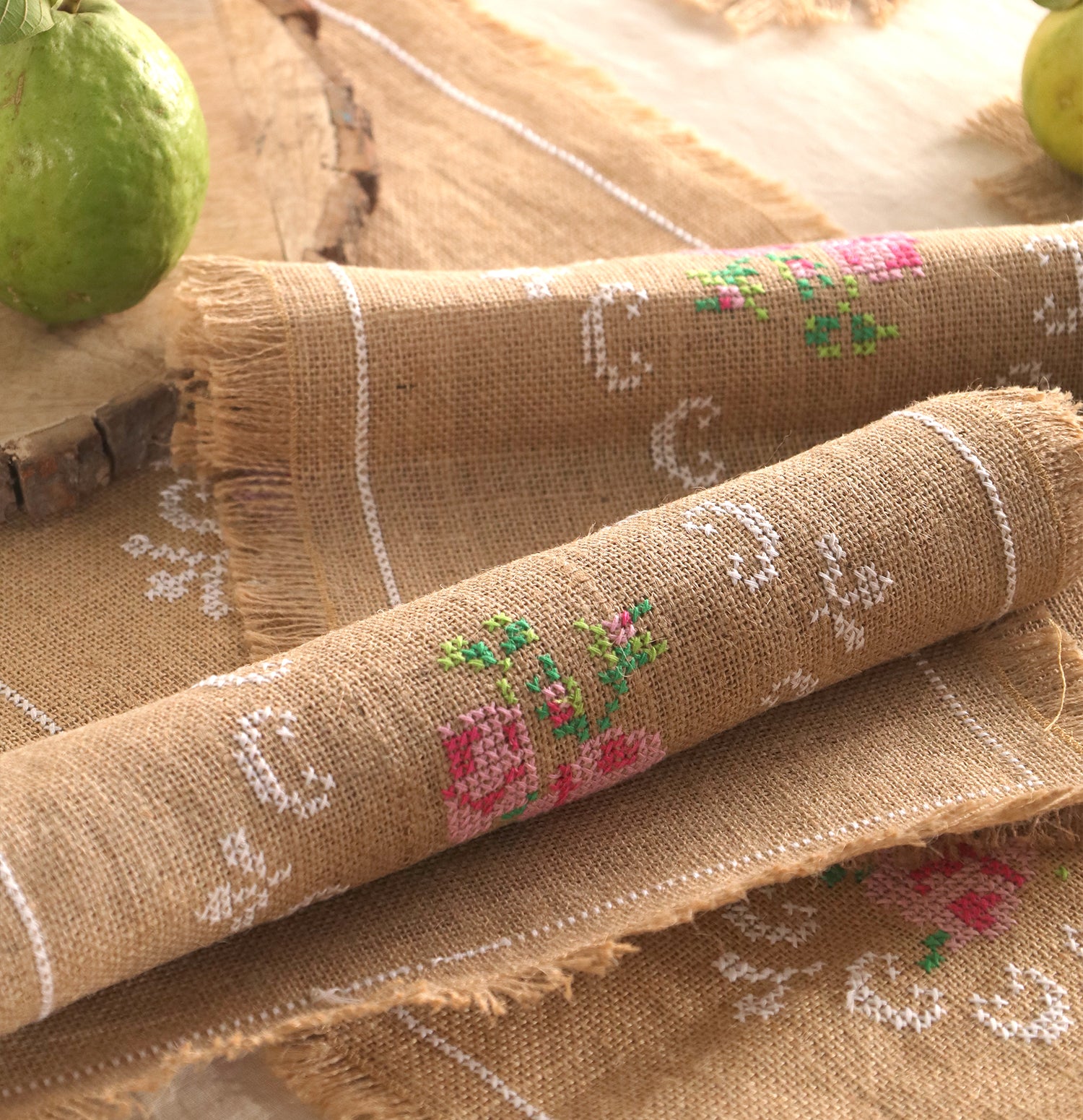 Rose Bloom Handwoven Table Mat