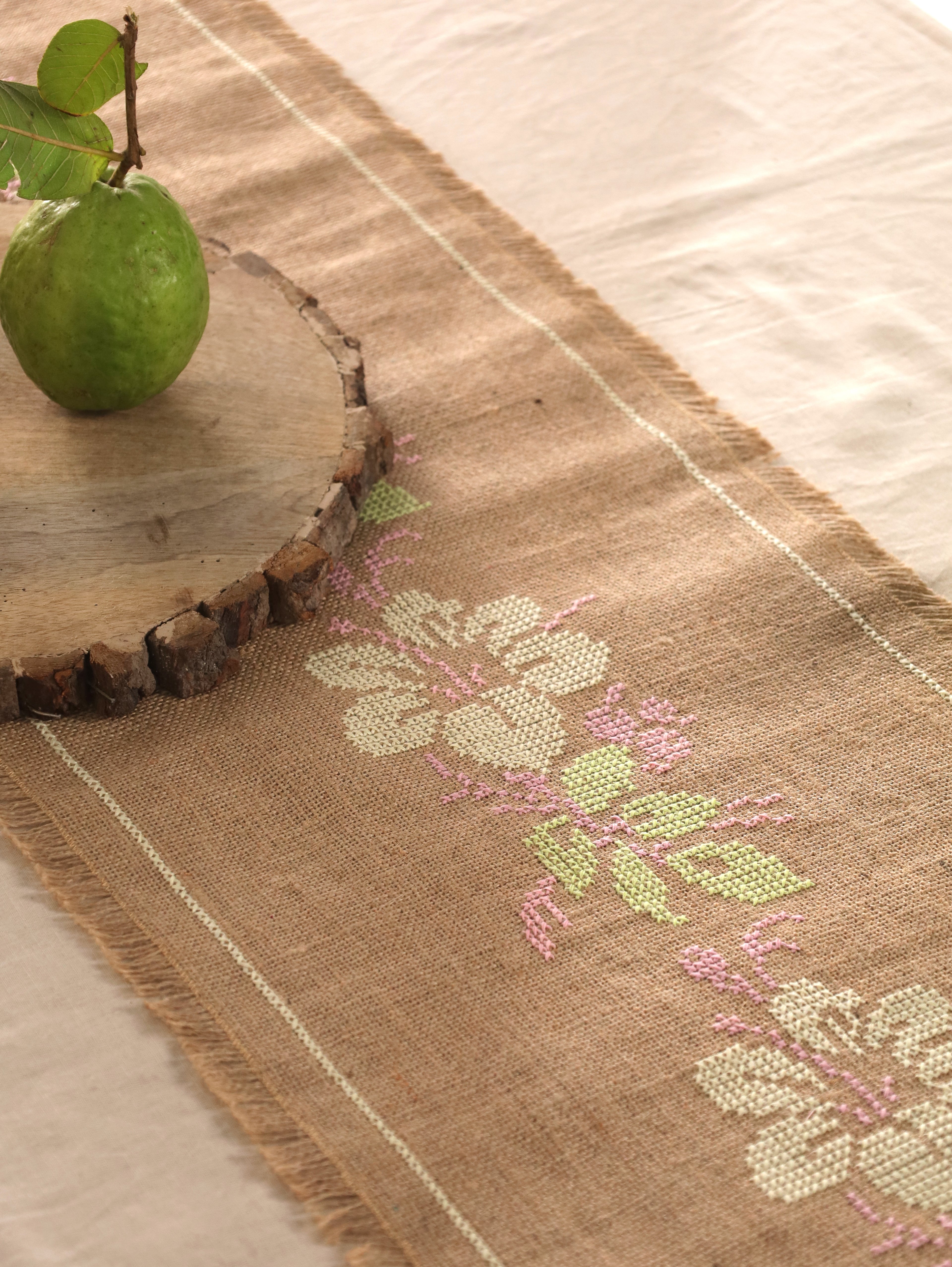 Rose Bloom Handwoven Table Runner