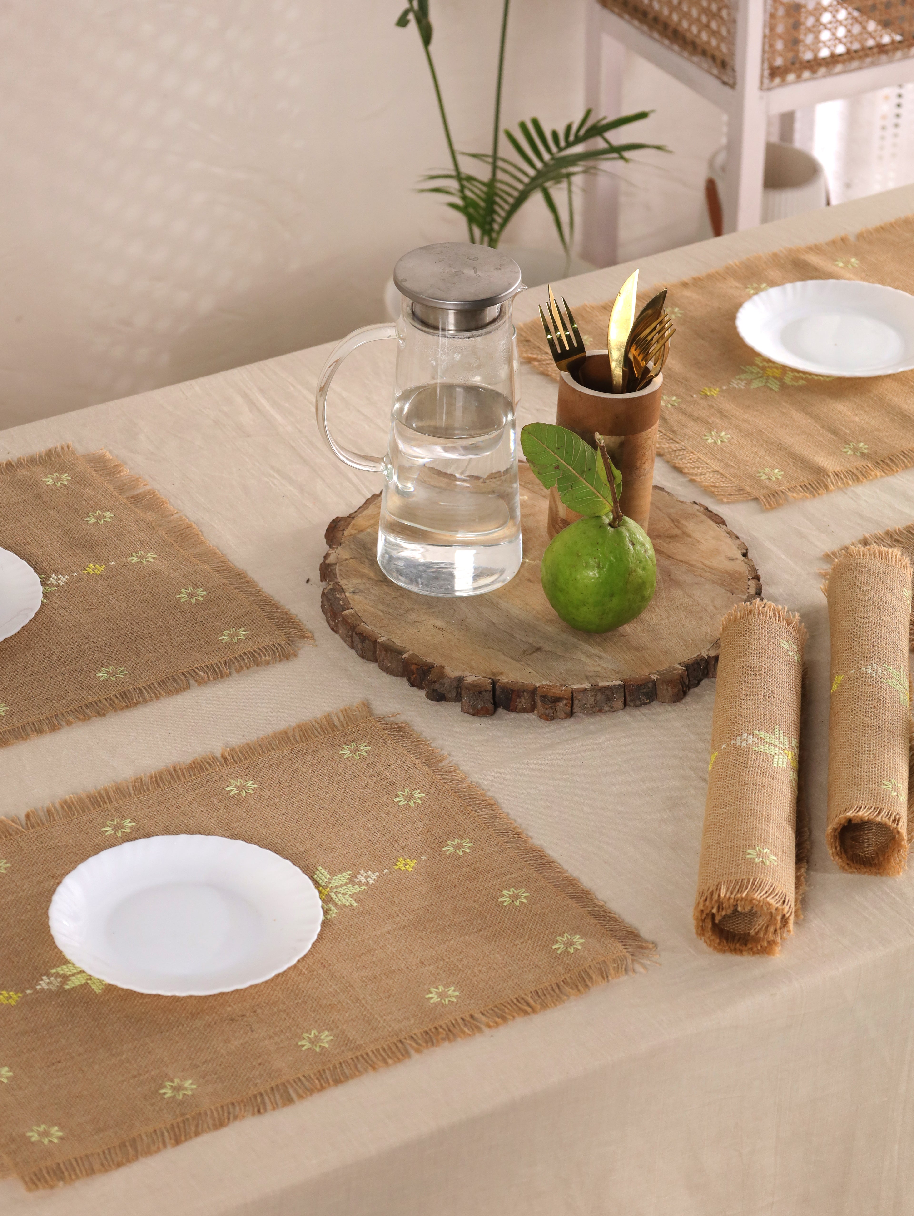 Golden Hazel Handwoven Table Mat