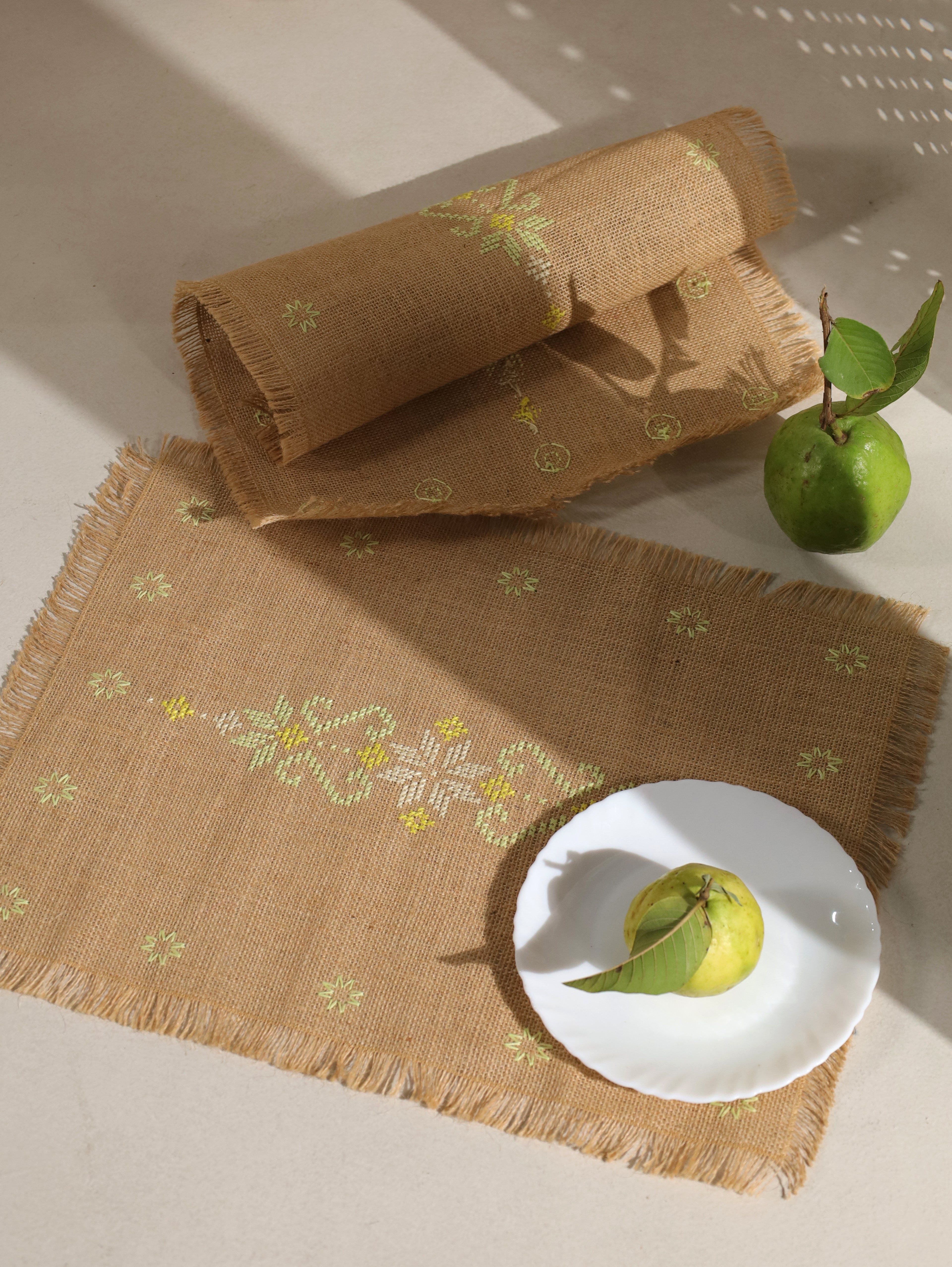 Golden Hazel Handwoven Table Mat