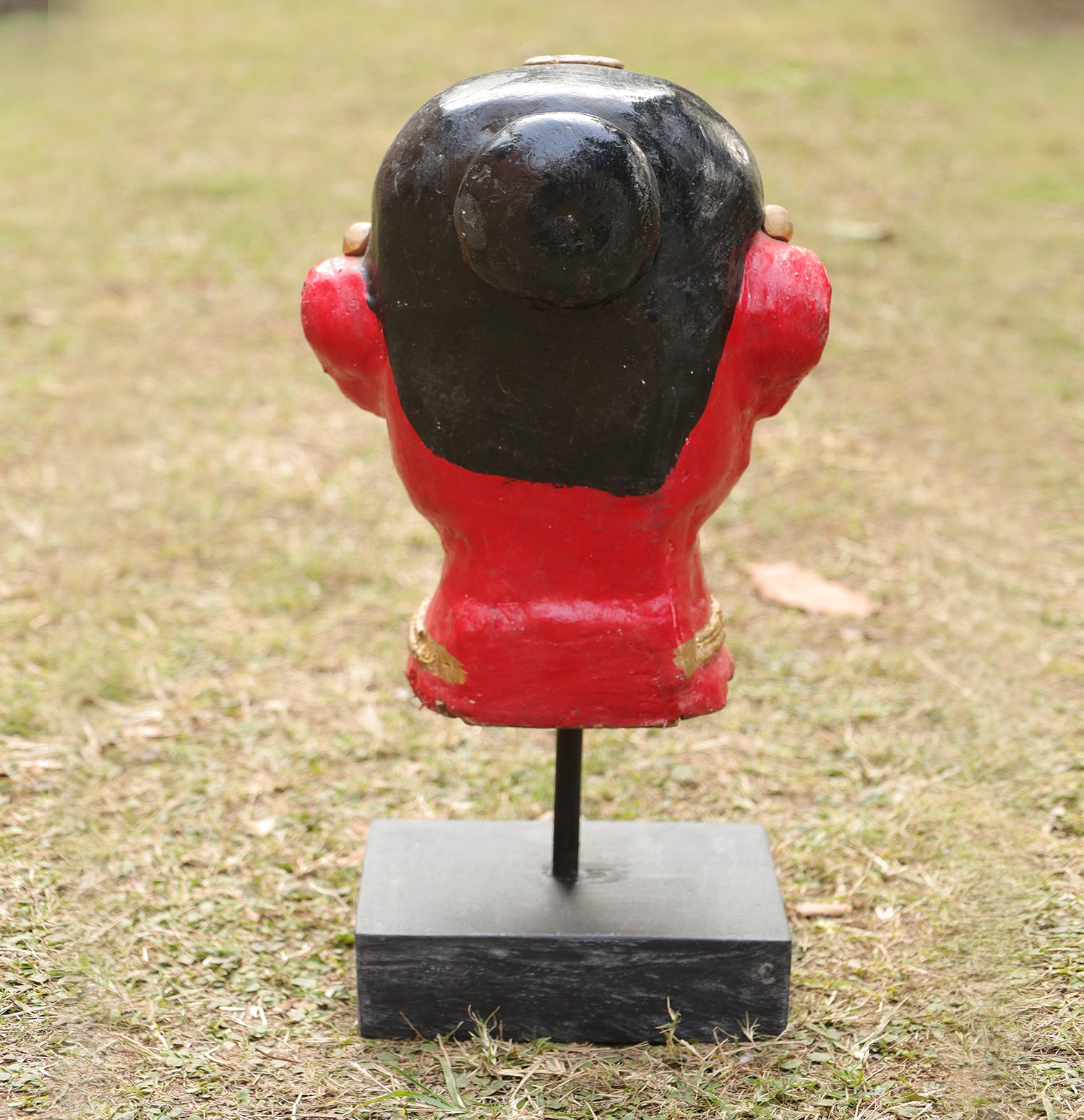 Mystic Wooden Face Busts - Set of 2 with Base Stand