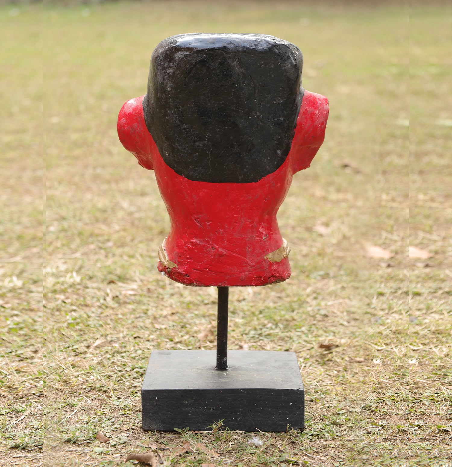 Mystic Wooden Face Busts - Set of 2 with Base Stand