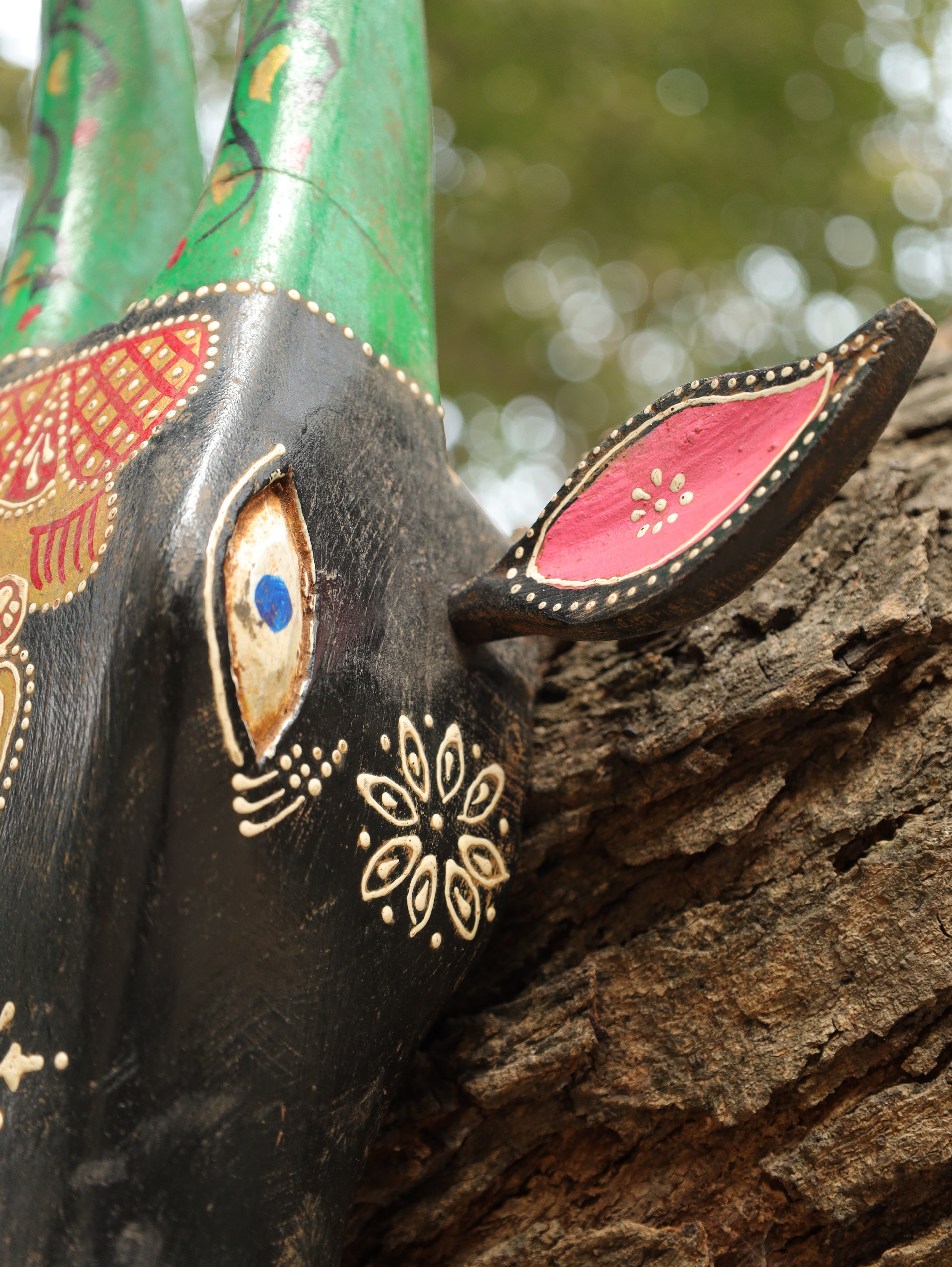 Mystic Cow Wooden Wall Mask