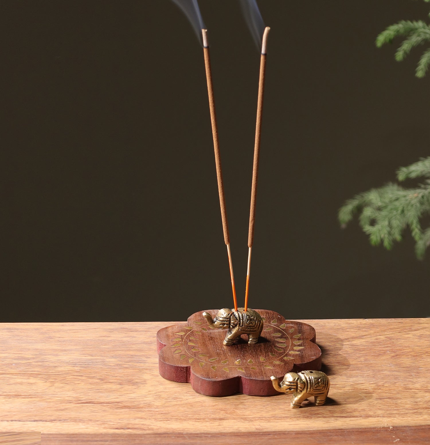 Gaja Elephant Brass Incense Holder
