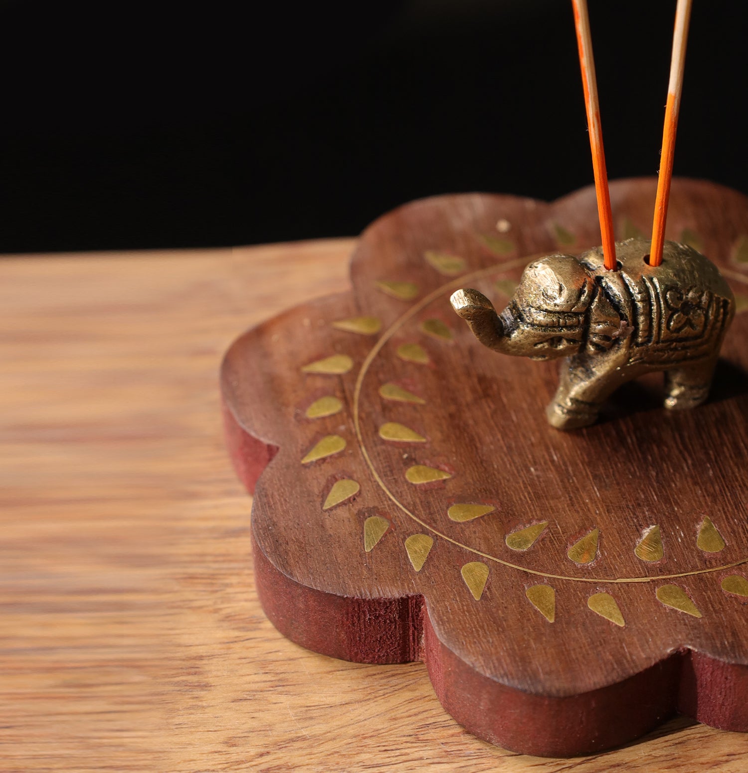 Gaja Elephant Brass Incense Holder