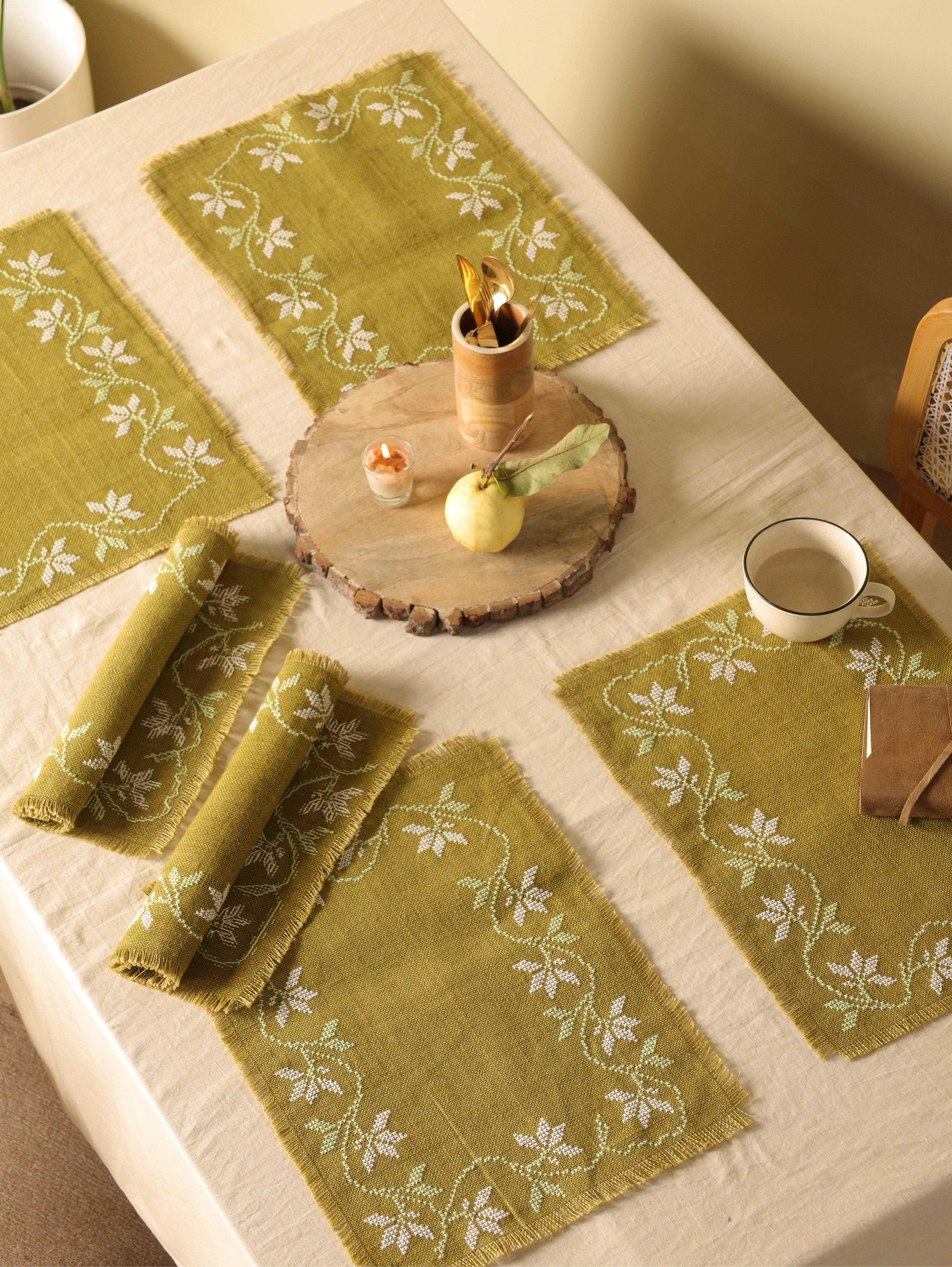 Olive Vine Handwoven Table Mat