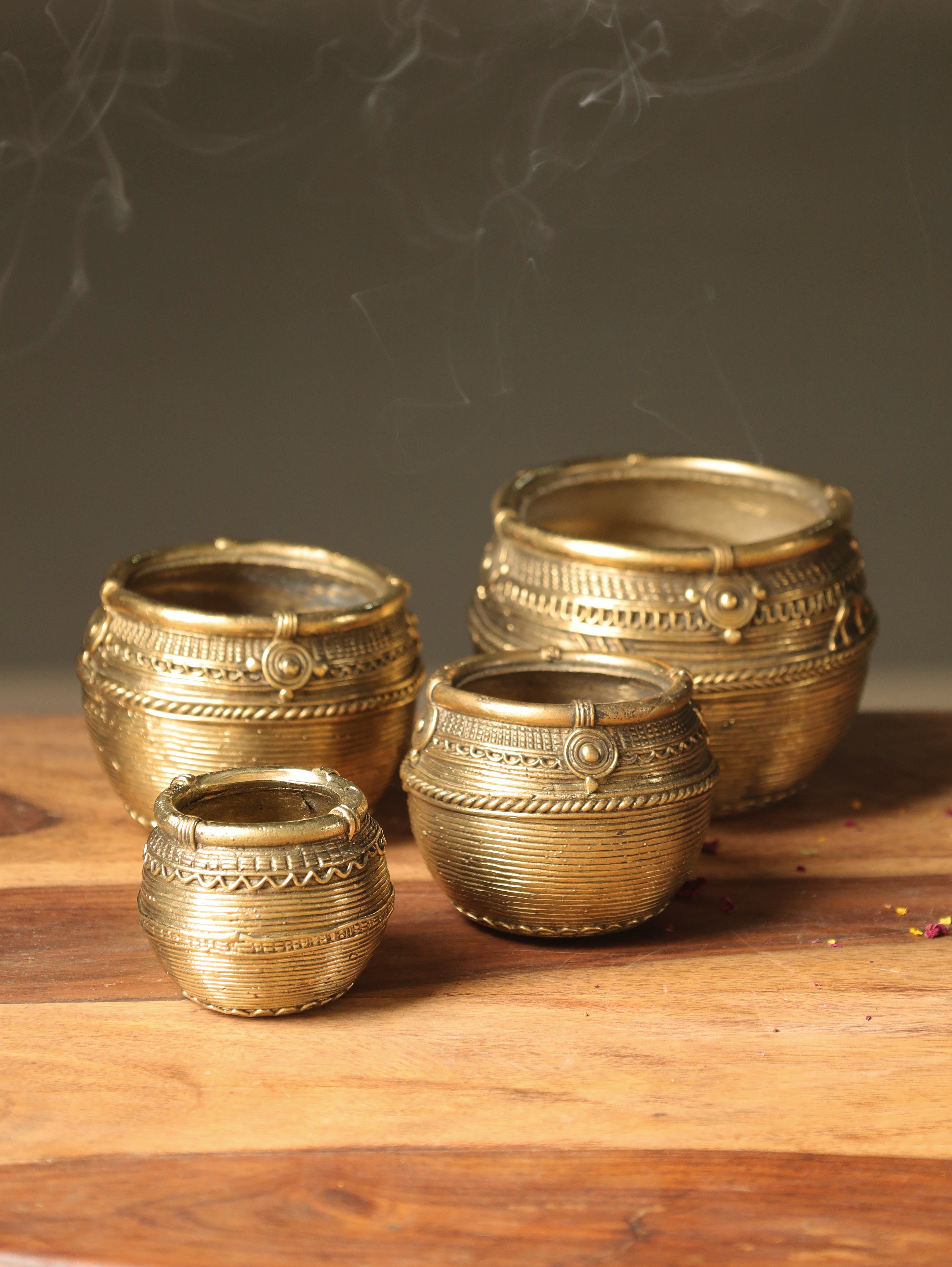 Dhokra Mana Vessels (Set of 4)