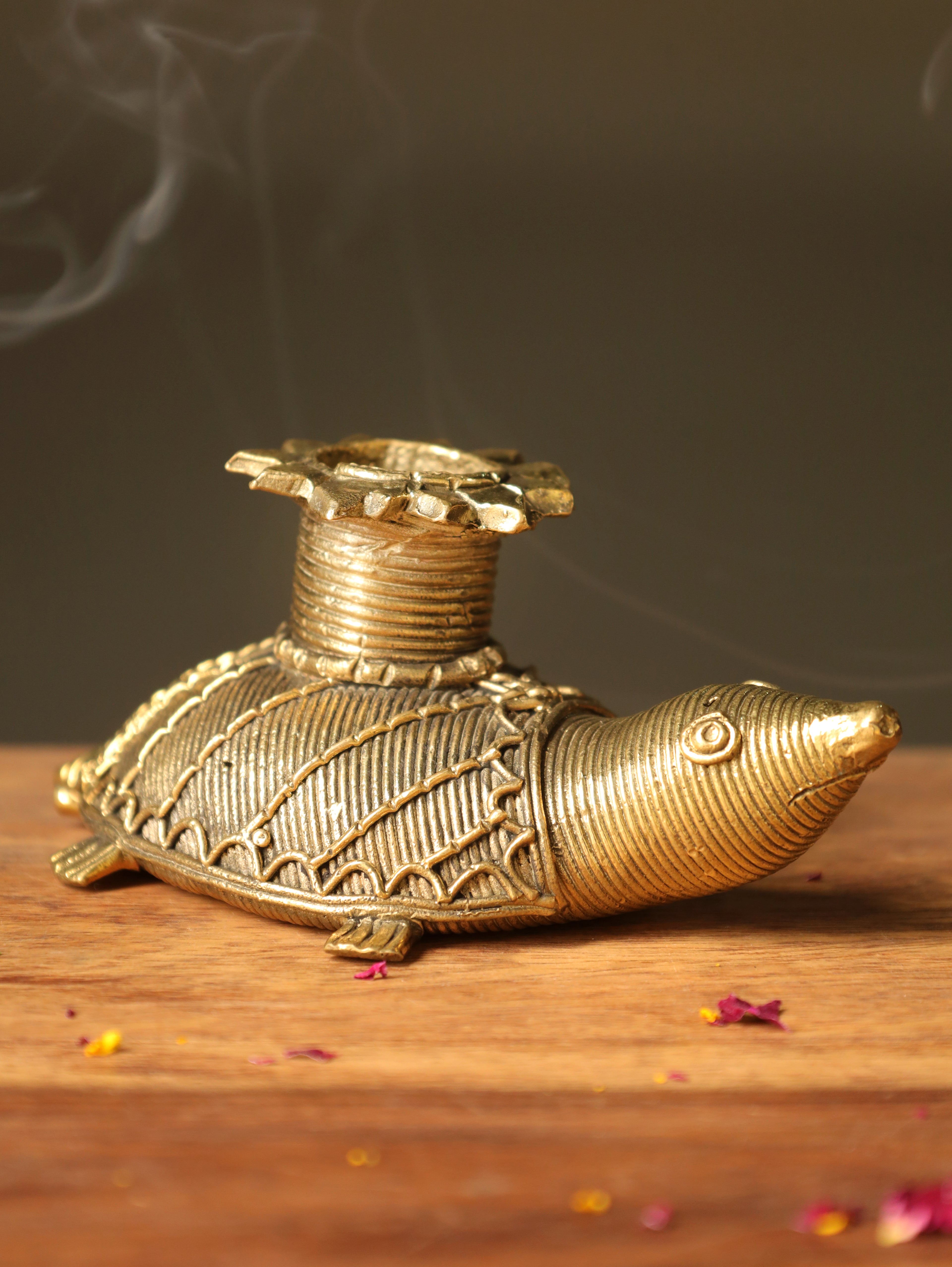 Dhokra Tortoise Candle Stand