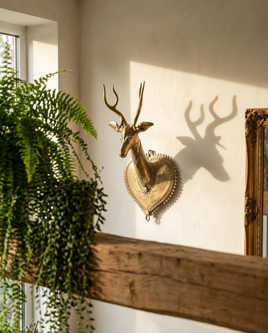 Dhokra Stag Wall Hook