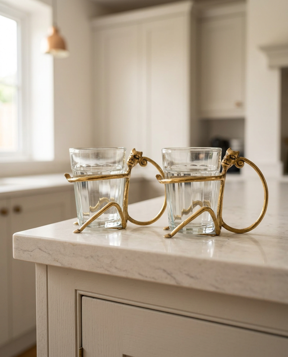 Dhokra Monkey Chai Glass