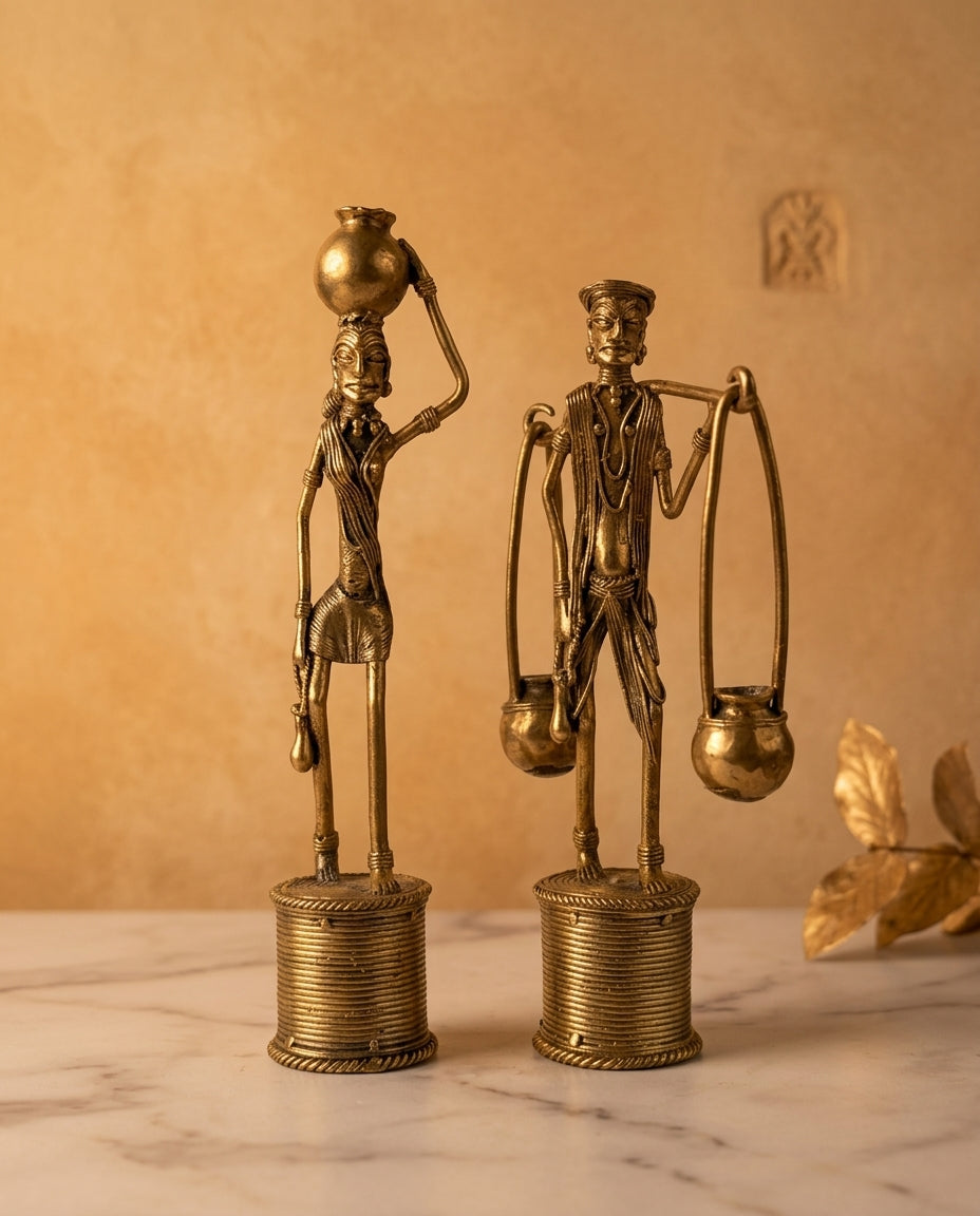 Dhokra Tribal Pair — Medium