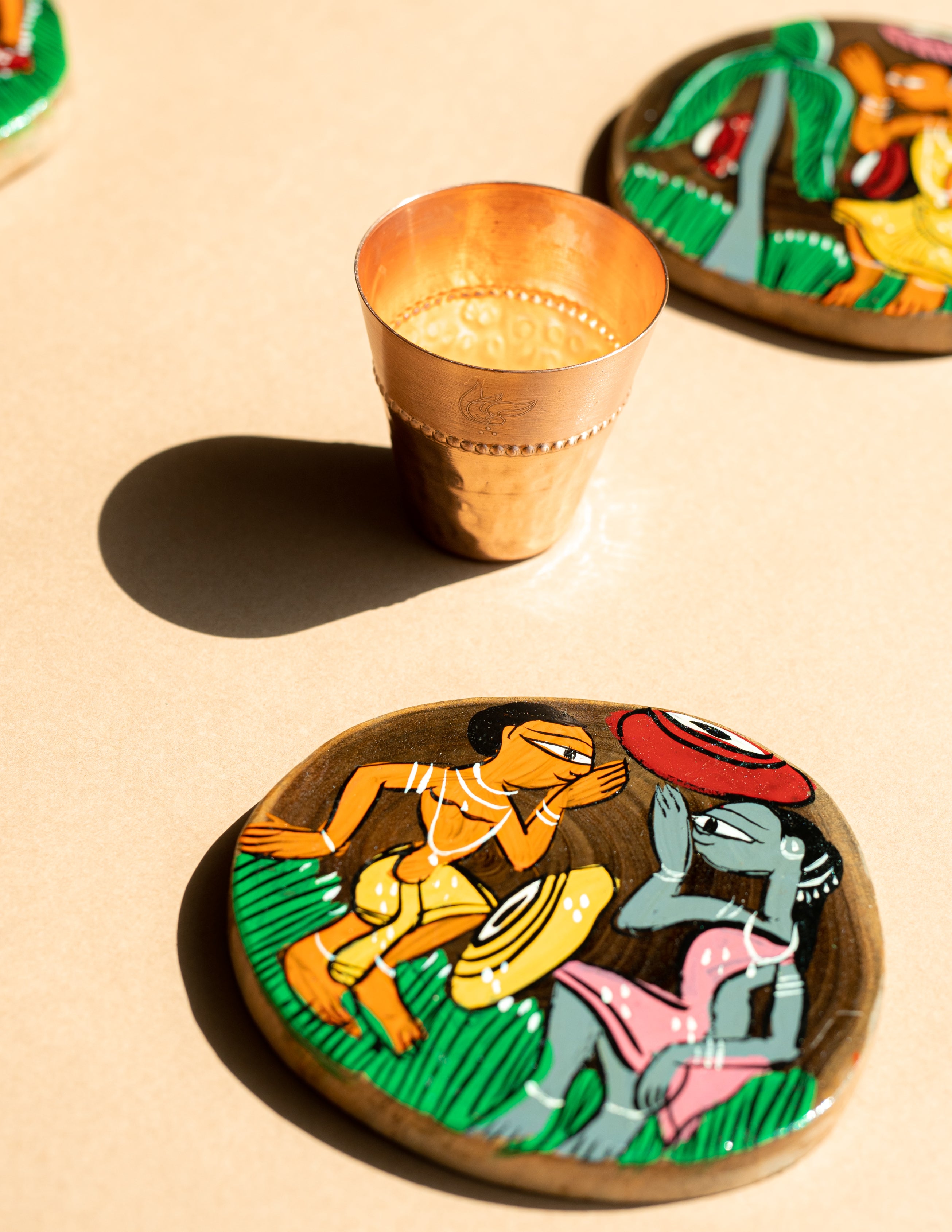 Santhal Stories Wooden Coasters (Set of 4)