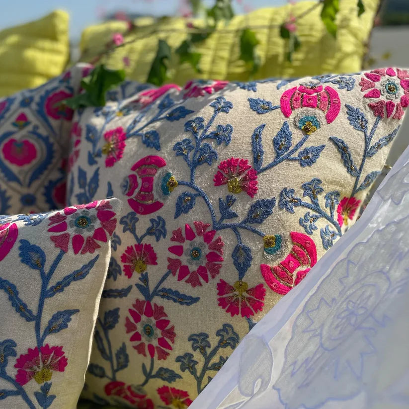 Bluebell Suzani Cushion Cover