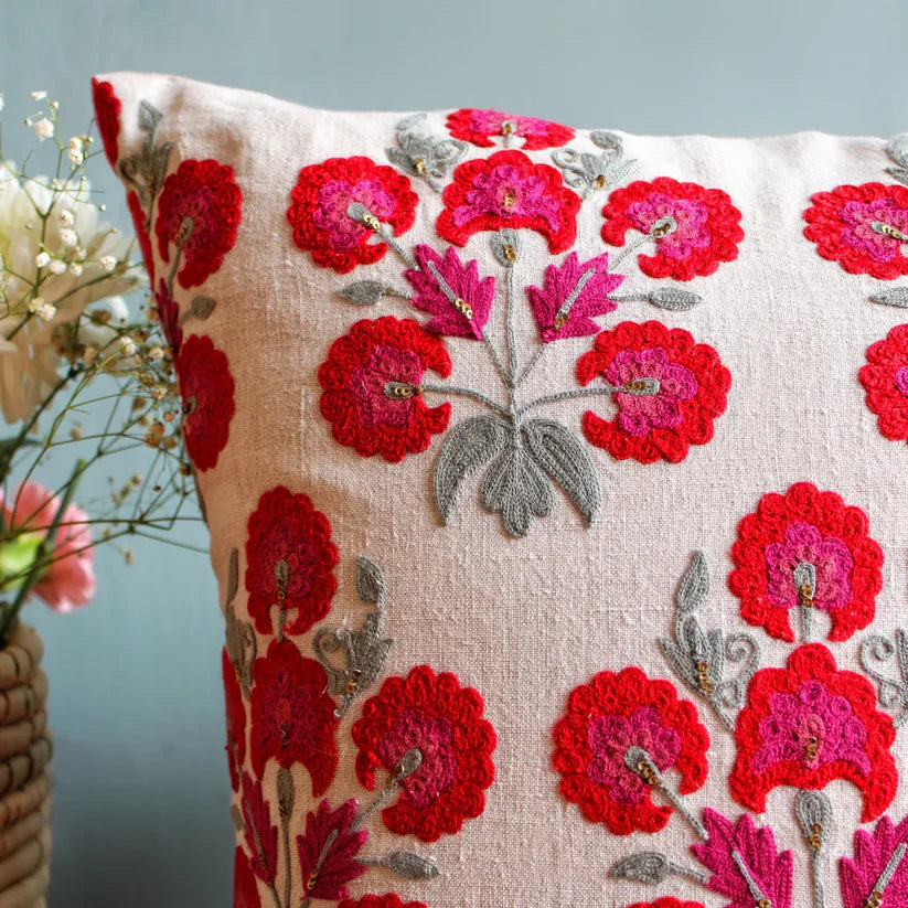 Rosette Suzani Cushion Cover