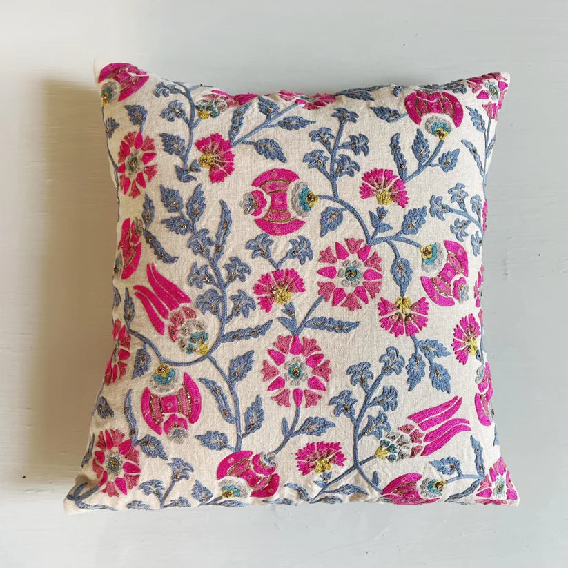 Bluebell Suzani Cushion Cover