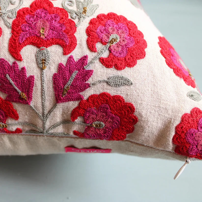 Rosette Suzani Cushion Cover