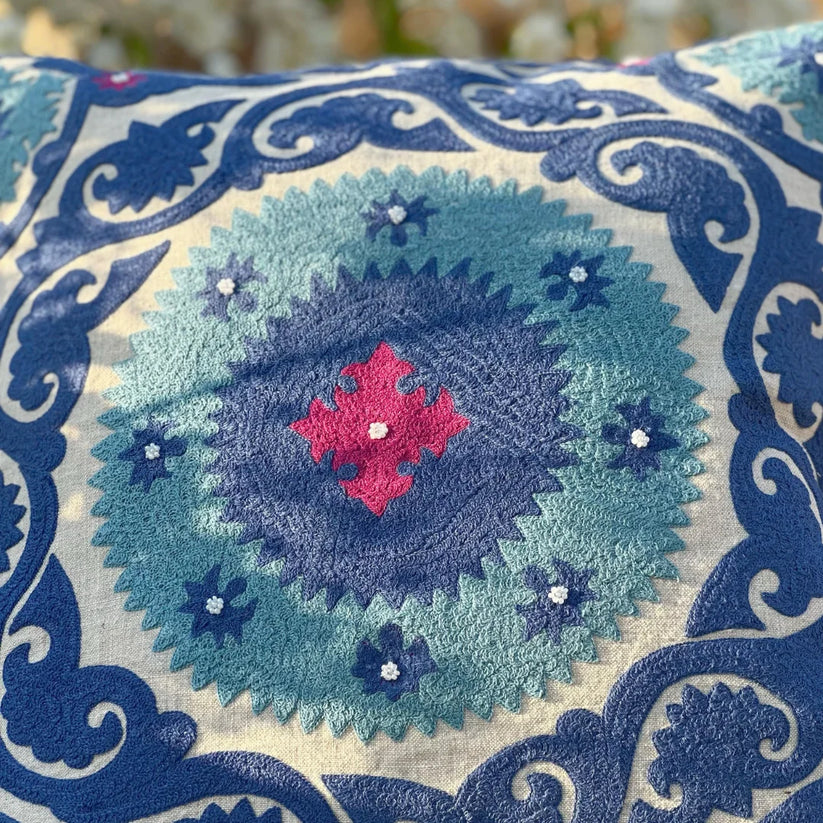 Mediterranean Bloom Cushion Cover