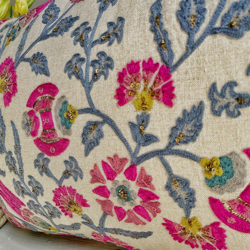 Bluebell Suzani Cushion Cover