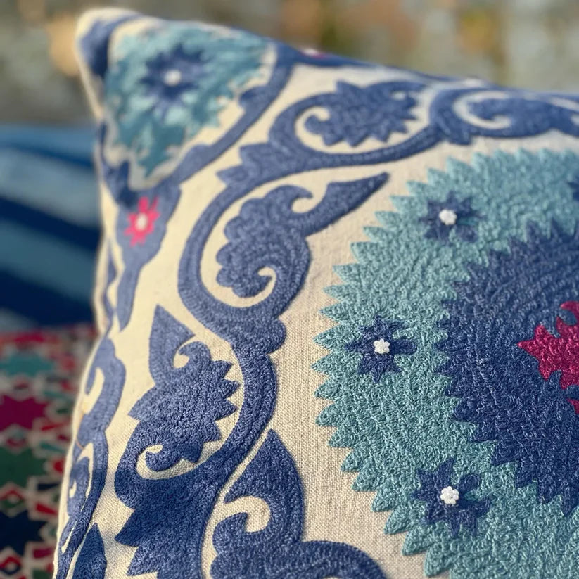 Mediterranean Bloom Cushion Cover