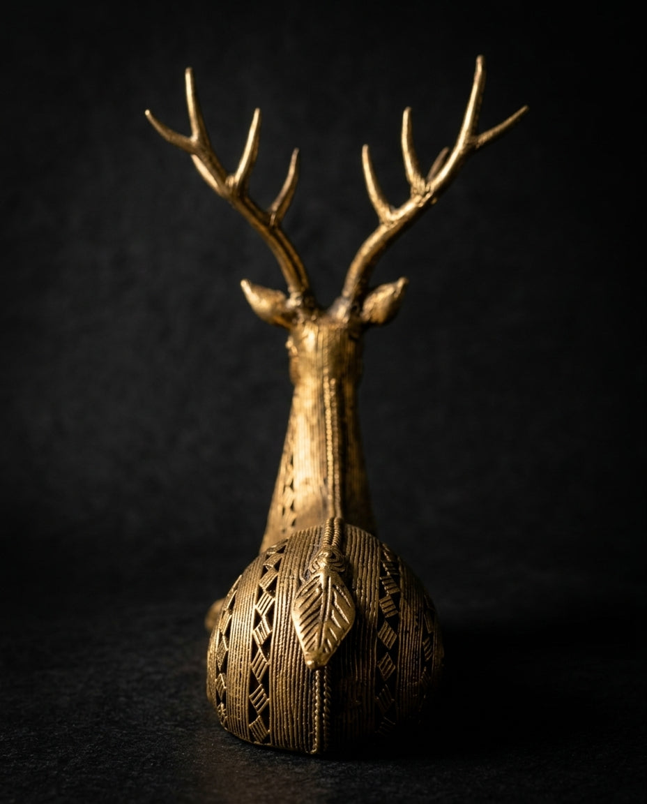 Dhokra Resting Stag Pair