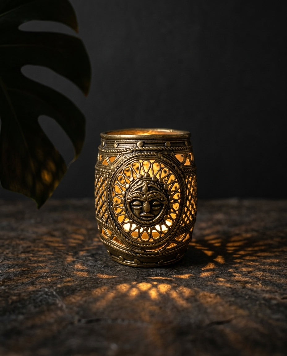 Dhokra Candle/Pen Stand