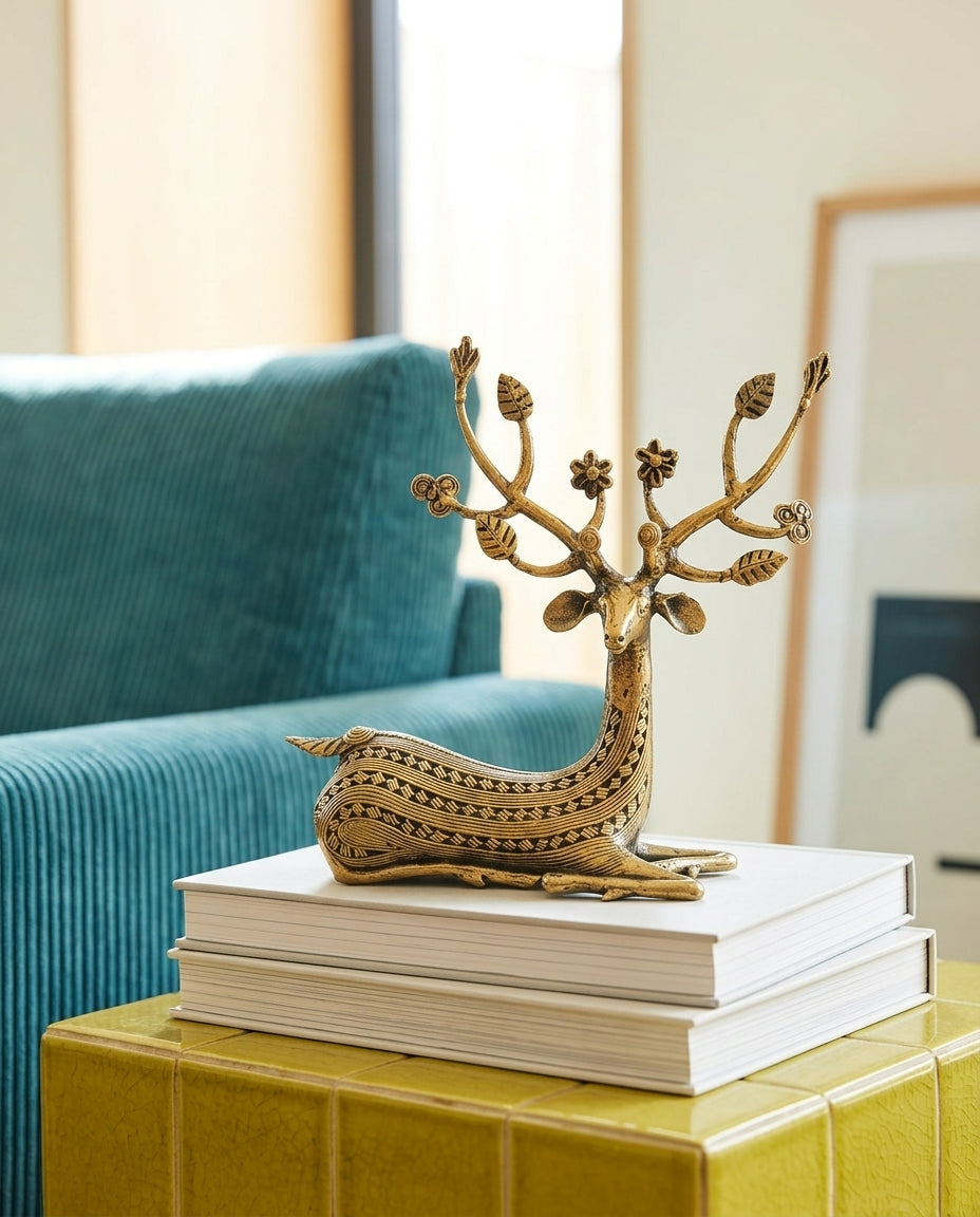 Dhokra Floral Deer