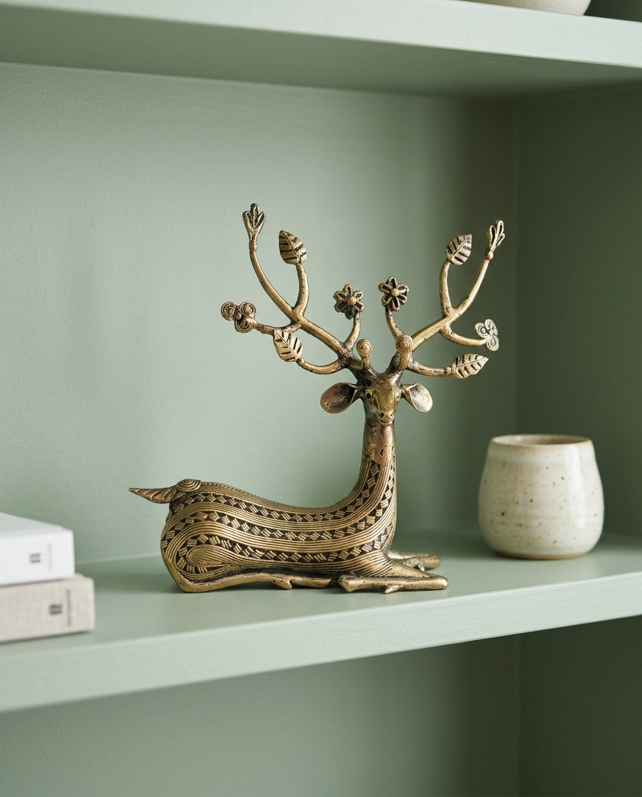 Dhokra Floral Deer