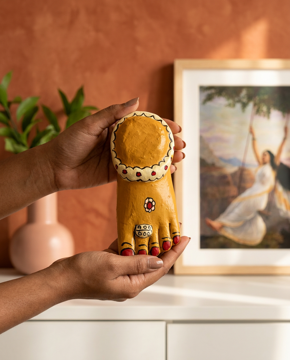 Cheriyal Feet — Hand Painted Feet Set of Lakshmi