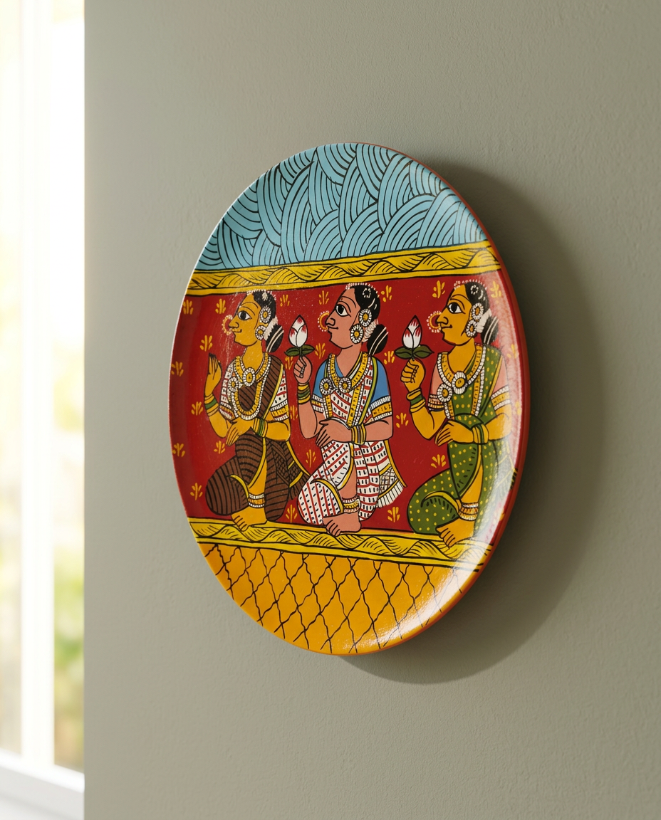 Cheriyal Wall Plate — The Trio