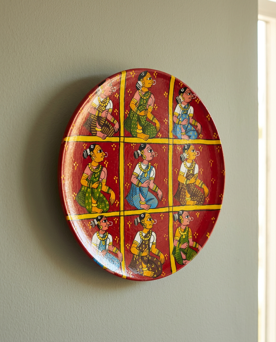 Cheriyal Wall Plate - The Grid