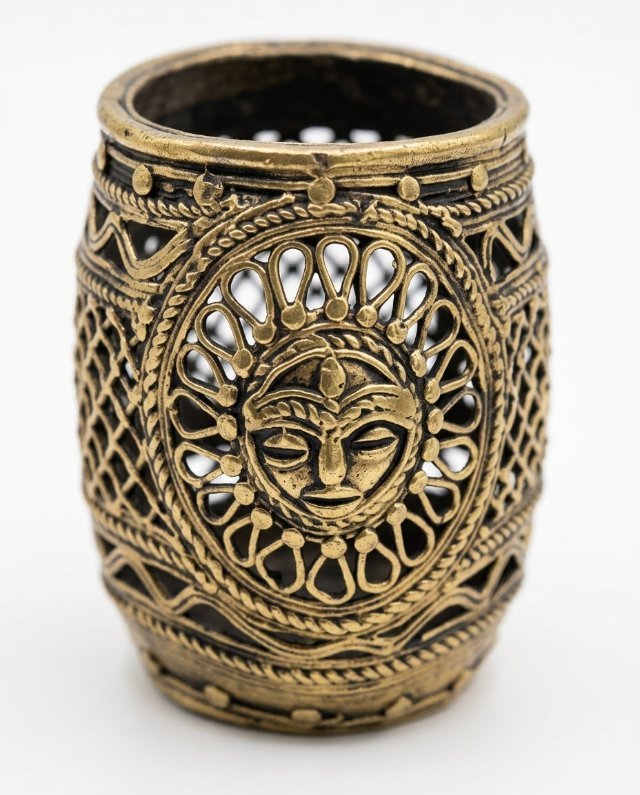 Dhokra Candle/Pen Stand