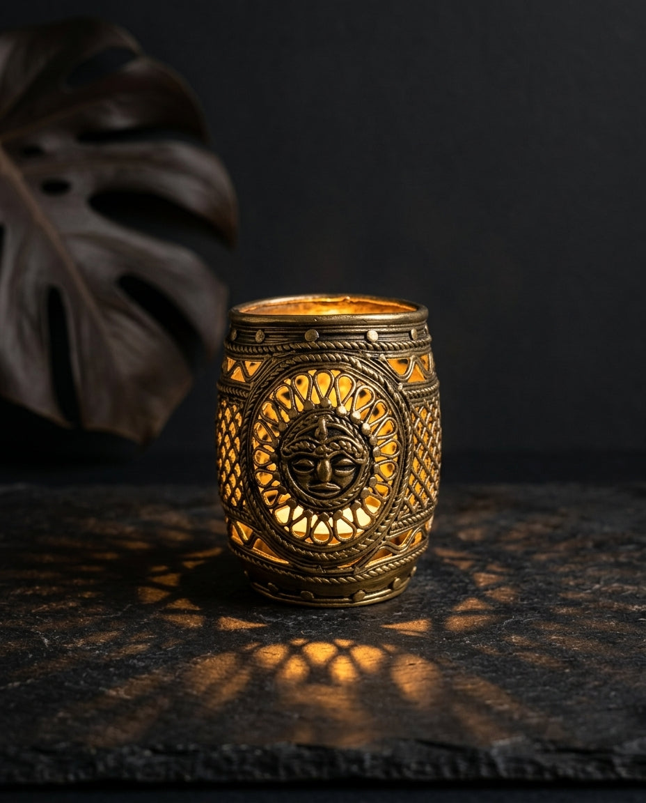 Dhokra Candle/Pen Stand
