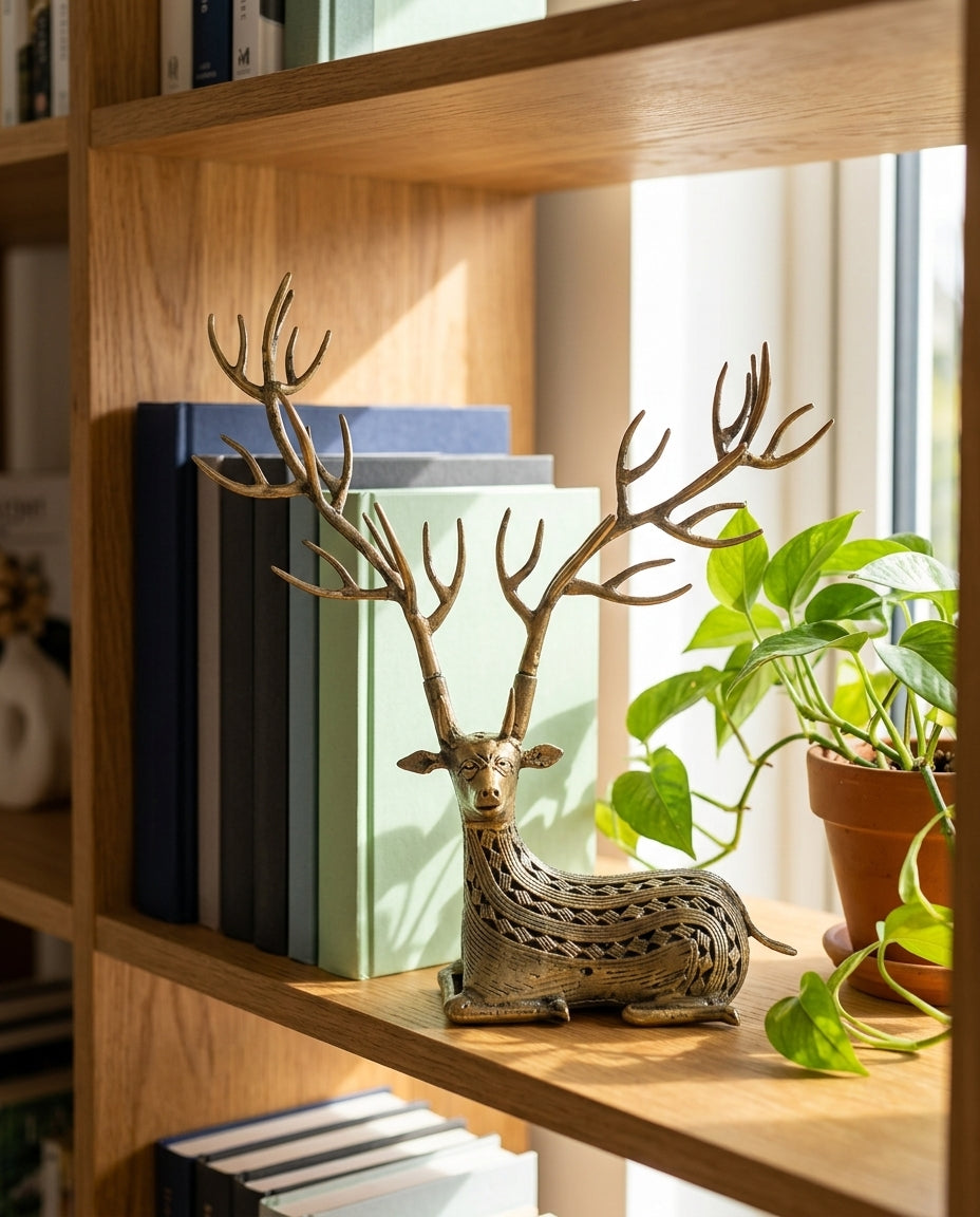 Dhokra Exaggerated Antler Deer