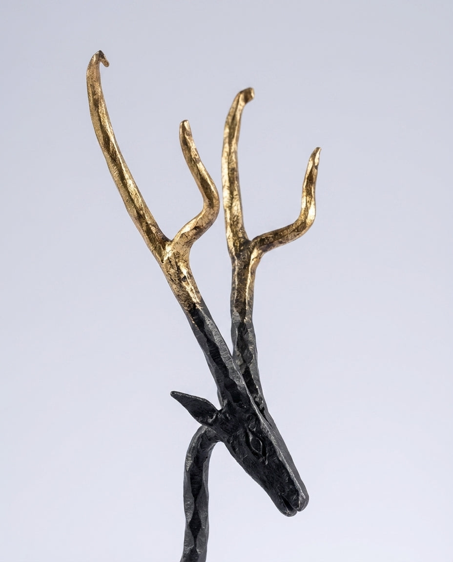 Wrought Iron Deer Candle Holders (Set of 2)