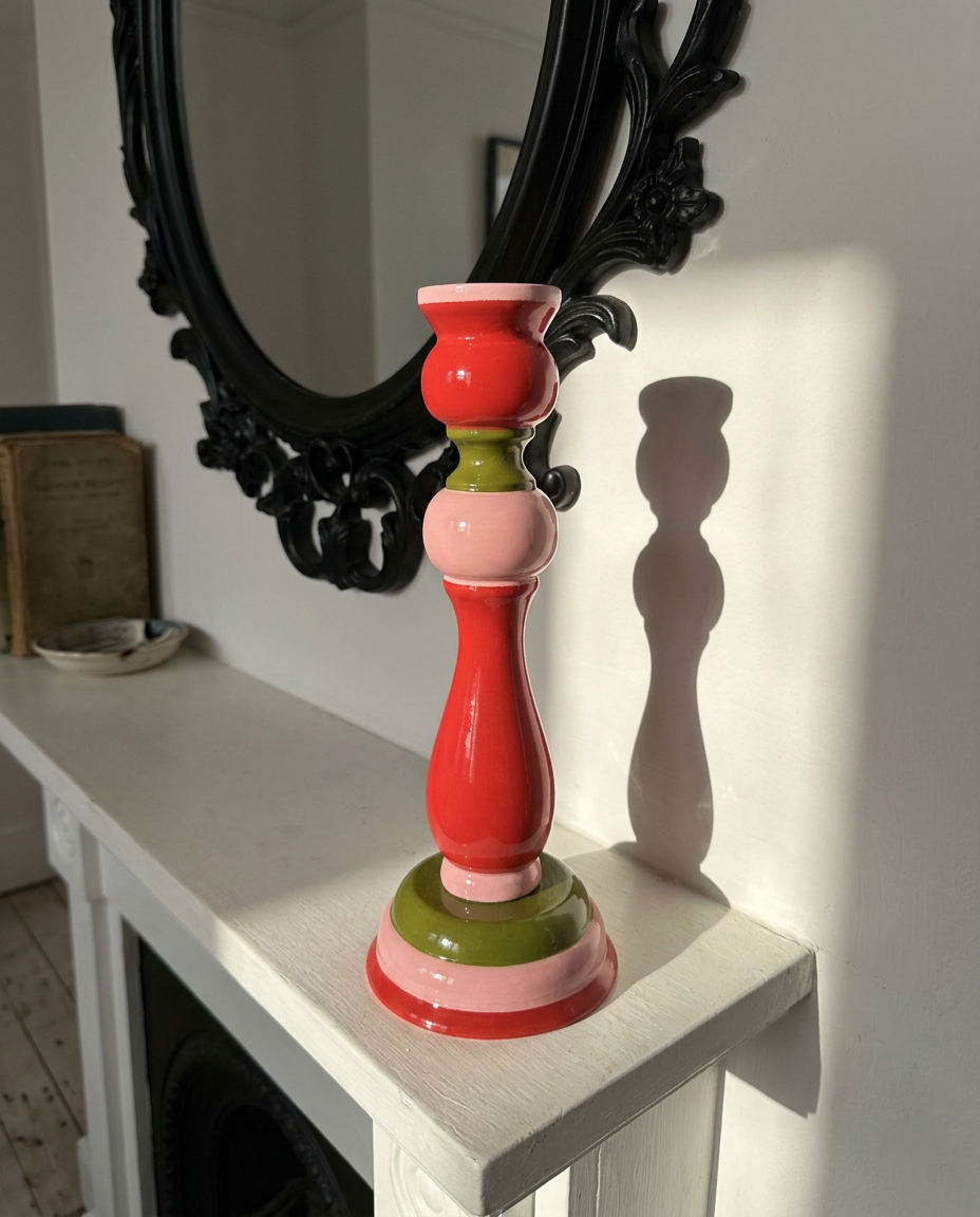 Gulab Hand-Painted Candle Stand