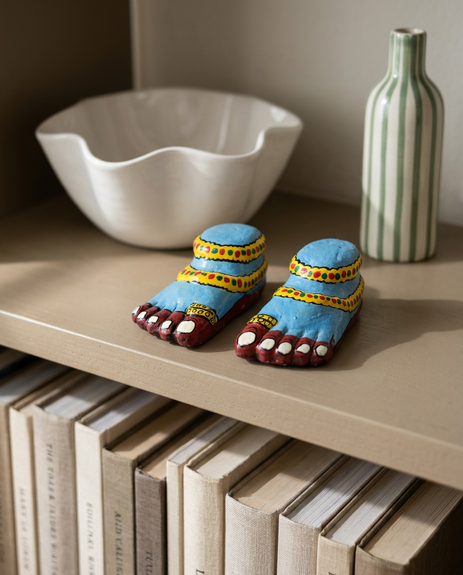 Cheriyal Feet — Hand Painted Feet Set of Krishna