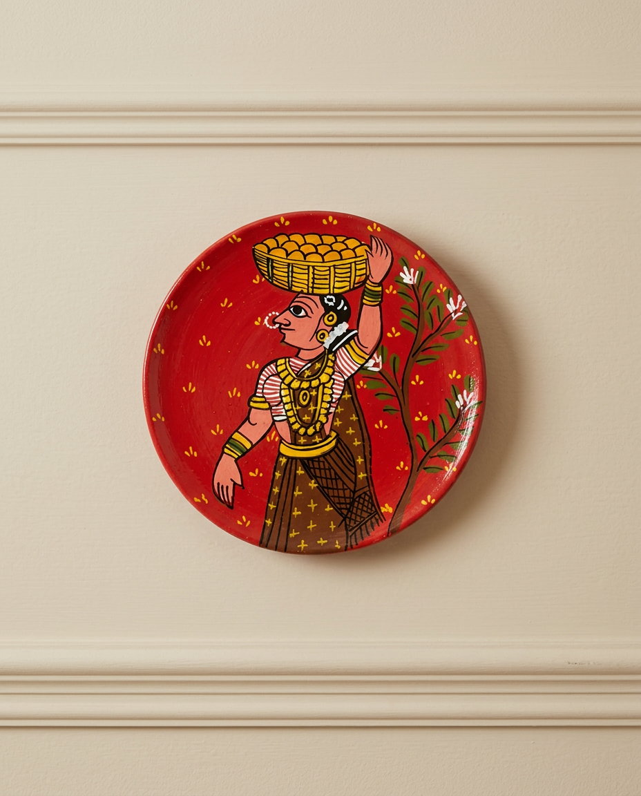 Cheriyal Wall Plate – The Fruit Bearer (Small)