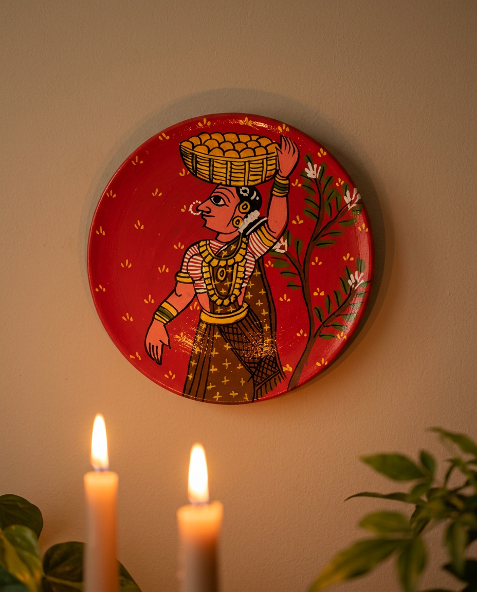 Cheriyal Wall Plate – The Fruit Bearer (Small)