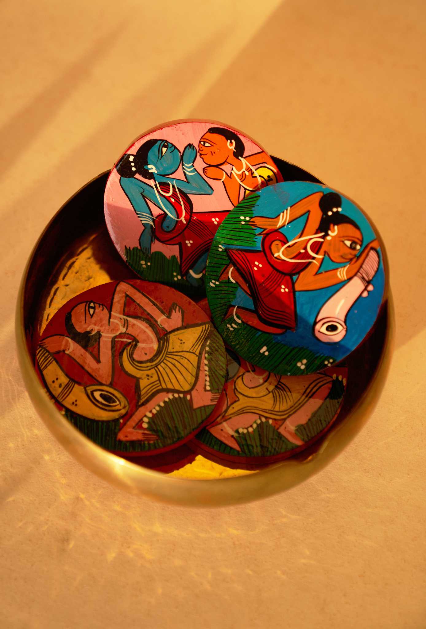 Santhal Stories Wooden Coasters (Set of 4)