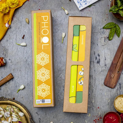 Phool Devotion Pack – Natural Incense Sticks (Tulsi &amp; Jasmine)