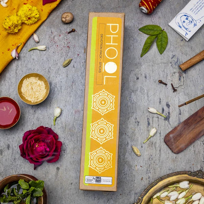 Phool Devotion Pack – Natural Incense Sticks (Tulsi &amp; Jasmine)